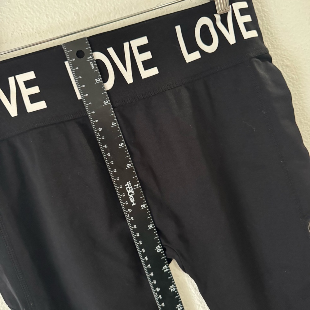 Mesh Panel High Waisted Athletic Leggings Black L/XL Soho Girls Edgy Sporty - Picture 8 of 12